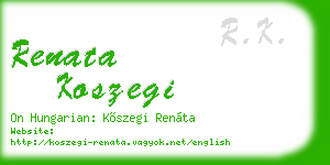 renata koszegi business card